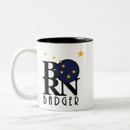 BORN Badger Alaska 11oz Tweekleurige Koffiemok