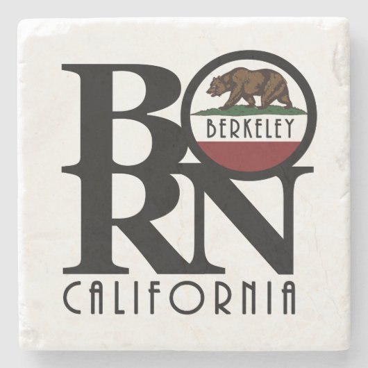 BORN Berkeley California Stenen Onderzetter (Voorkant)