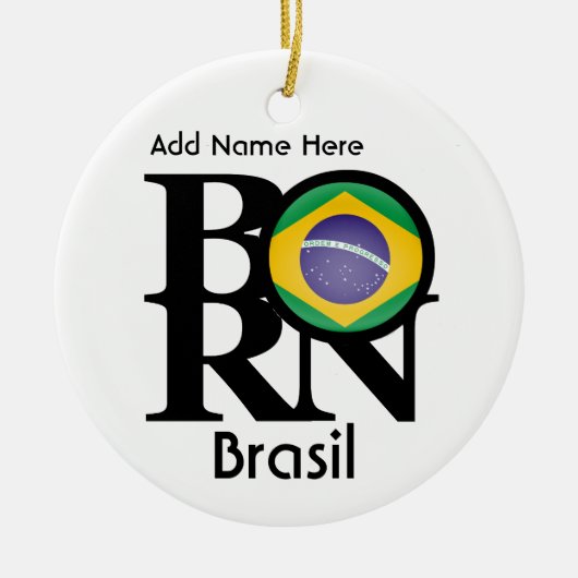 BORN Brasil Keramisch Ornament (Voorkant)