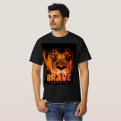 Born Brave Lion T-Shirt Design (Devant entier)