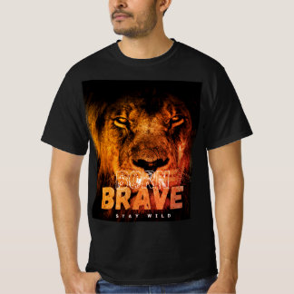Born Brave Lion T-shirt ontwerp