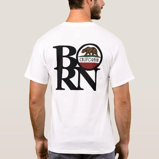BORN California (Afdruk achterzijde) T-shirt (Achterkant)