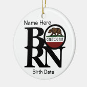 BORN California Custom Keramisch Ornament (Links)