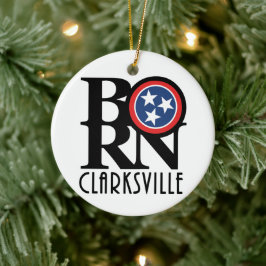 BORN Clarksville Tennessee Keramisch Ornament