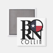 BORN Collin Texas Magneet (Voorkant / Achterkant)