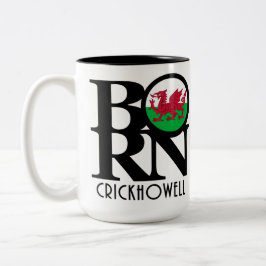 BORN Crickhowell Wales 15oz Tweekleurige Koffiemok