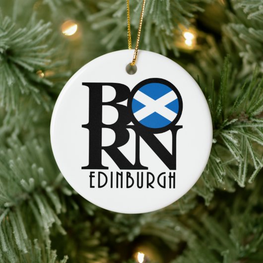 BORN Edinburgh Scotland Keramisch Ornament (Boom)