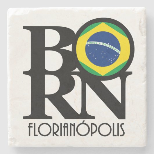 BORN Florianópolis Brazilië Stenen Onderzetter (Voorkant)