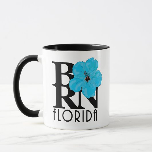 BORN Florida Blue Hibiscus 11oz Mok (Links)