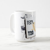 Born For T20 Cricket Graphic Tee Koffiemok (Voorkant links)
