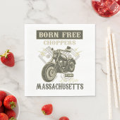 Born Free Choppers Massachusetts Napkins Servet