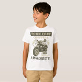 Born Free Choppers Motorcycle Massachusetts T-shirt (Voorkant volledig)