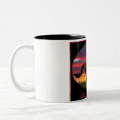 Born free horse art tweekleurige koffiemok (Links)