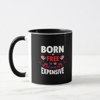 Born Free maar nu ben ik duur - Schattigee meme Mok