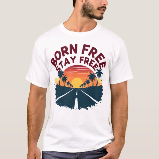 Born Free Retro T-shirt (Voorkant)