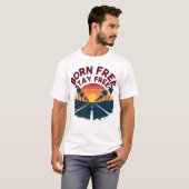 Born Free Retro T-shirt (Voorkant volledig)