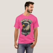 "Born Free, Since '76" -  Bald Eagle T-shirt (Voorkant volledig)