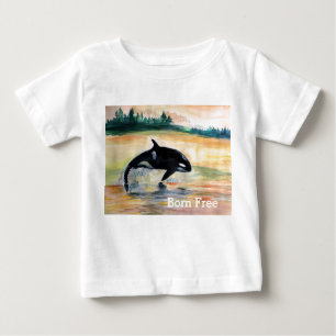 Born Free Whale Baby Fine Jersey T-Shirt, White