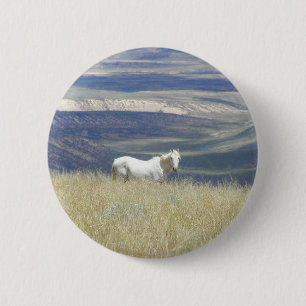 Born Free Wild Mustang Horse Ronde Button 5,7 Cm