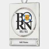 BORN Halifax Nova Scotia Verzilverd Banner Ornament (Links)