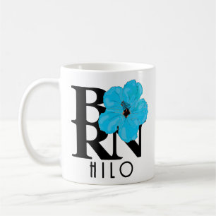 BORN Hilo Blue Hibiscus 11oz Koffiemok