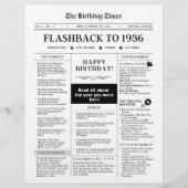 Born in 1936 Fun Newspaper black and white (Voorkant)