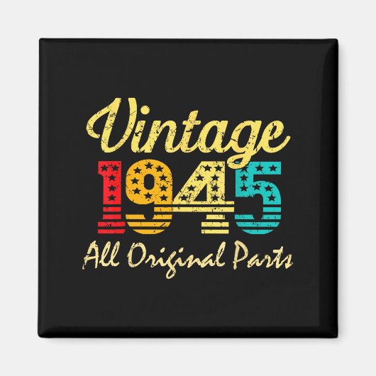 Born In 1945 80 Years Old Made In 1945 80th Birthd Magneet (Voorkant)