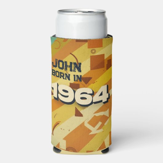 Born in 1964 - Geometric Design - Retro 60s - Name (Seltzer Voorkant)