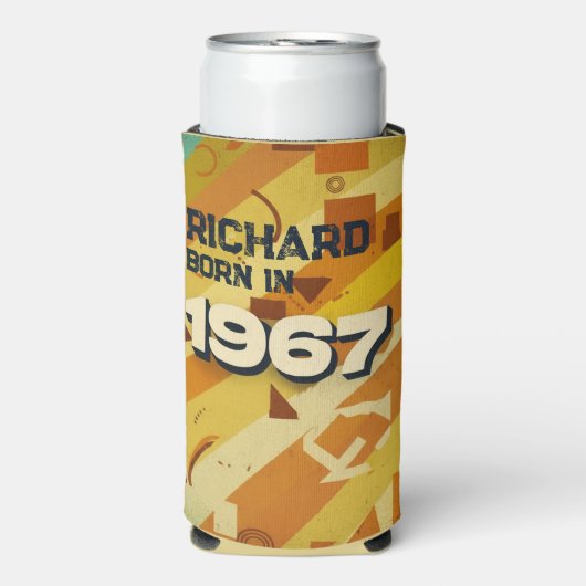 Born in 1967 - Geometric Design - Retro 60s - Name (Seltzer Voorkant)