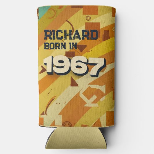 Born in 1967 - Geometric Design - Retro 60s - Name (Achterkant)