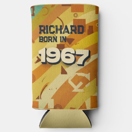 Born in 1967 - Geometric Design - Retro 60s - Name (Voorkant)