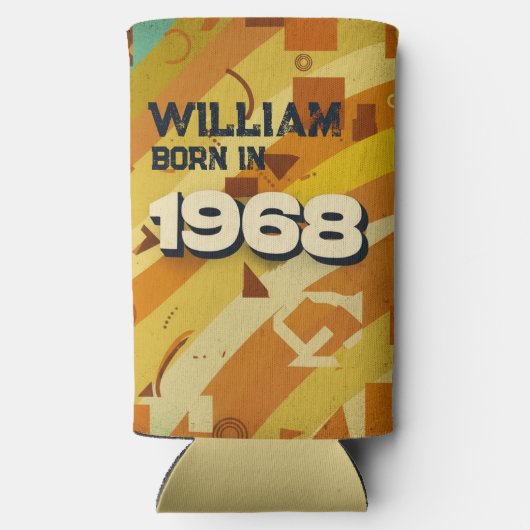 Born in 1968 - Geometric Design - Retro 60s - Name (Achterkant)