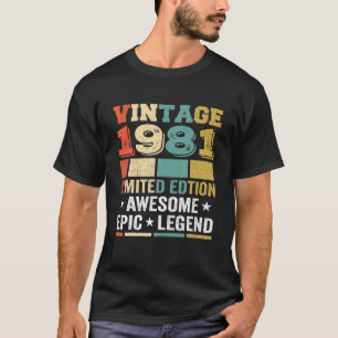 Born In 1981 40Th Birthday T-shirt