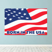 Born in the USA Canvas Afdruk (Insitu (Houten vloer))