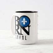 BORN Laval Quebec 15oz Tweekleurige Koffiemok (Voorkant links)