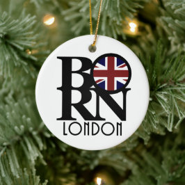 BORN London England (UK flag) Keramisch Ornament