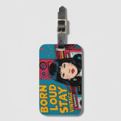 Born Loud Blijf  Bagagelabel (Voorkant (verticaal))