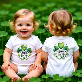 Born Lucky for Clover-Covered Cuties Romper