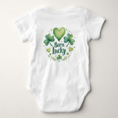 Born Lucky for Clover-Covered Cuties Romper (Achterkant)