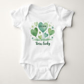 Born Lucky for Clover-Covered Cuties Romper (Voorkant)