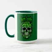 Born Lucky Skull St Patrick’s Day - caneca Mok (Links)