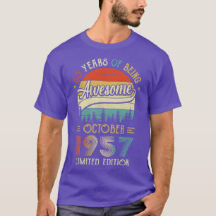 Born October 1957 65th Birthday Made In 1957 65 Ye T-shirt