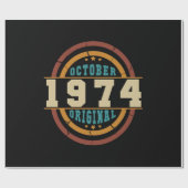 Born October 1974 Orginal Cadeaupapier (Vlak)