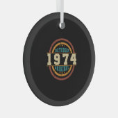 Born October 1974 Orginal Glas Ornament (Voorkant Rechts)