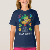 Born om Autisme uit te roeien Puzzels T-shirt (Voorkant)
