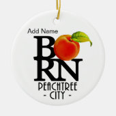 BORN Peachtree Georgia Keramisch Ornament (Voorkant)