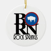 BORN Rock Springs Wyoming Keramisch Ornament (Voorkant)