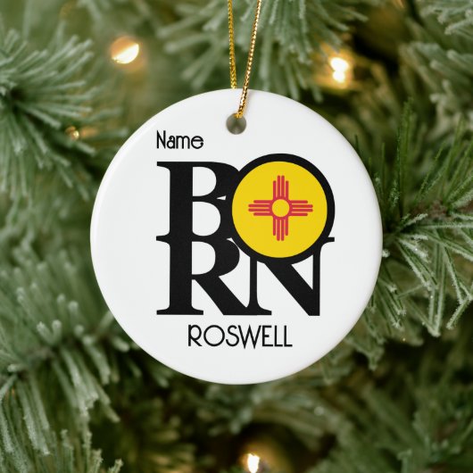 BORN Roswell New Mexico Keramisch Ornament (Boom)