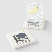 BORN Sitka Alaska Stenen Onderzetter (Zijkant)