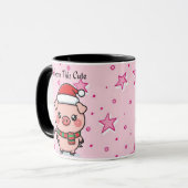 Born This Cute | Cute Mini Pig Coffee Mug (Devant gauche)